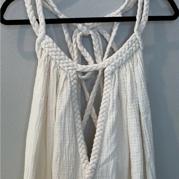 Aya Sacred Wear Off-White Simple Organic Cotton Boho Wedding Maxi Dress XS-L - Picture 6 of 13